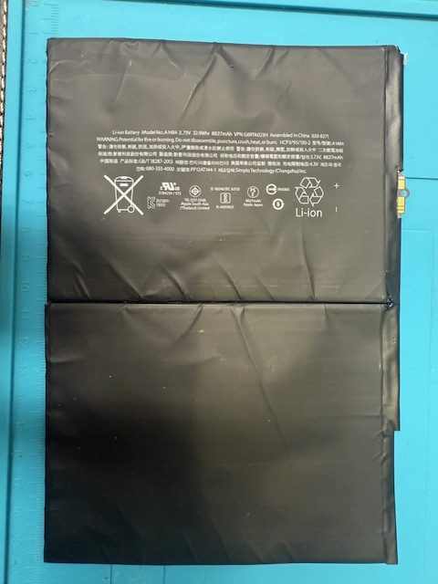 iPad6バッテリー交換修理