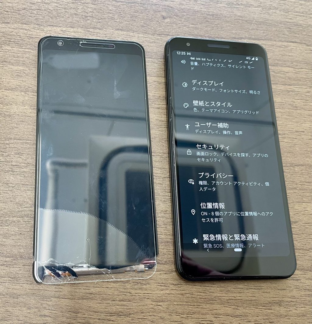 Google Pixel 3a 画面交換修理