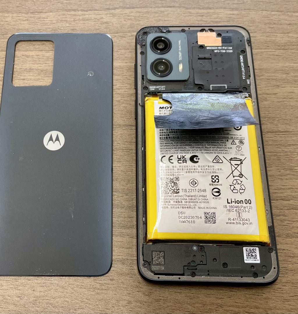 moto g53y 5G バッテリー膨張修理