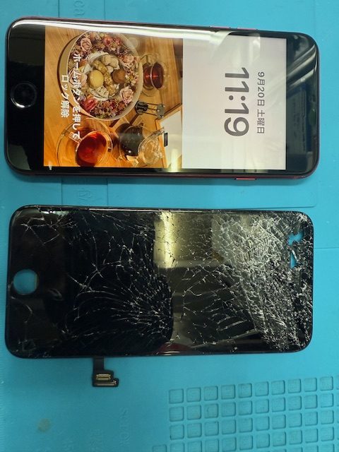 iPhone SE（第3世代）フロントパネル(軽度)修理のご依頼
