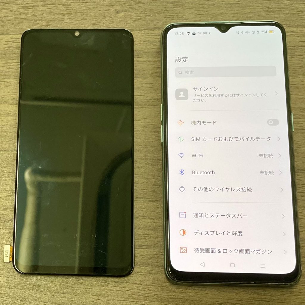 OPPO Reno3 A 画面交換修理