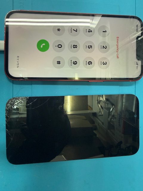iPhone13フロントパネル(重度)修理のご依頼!