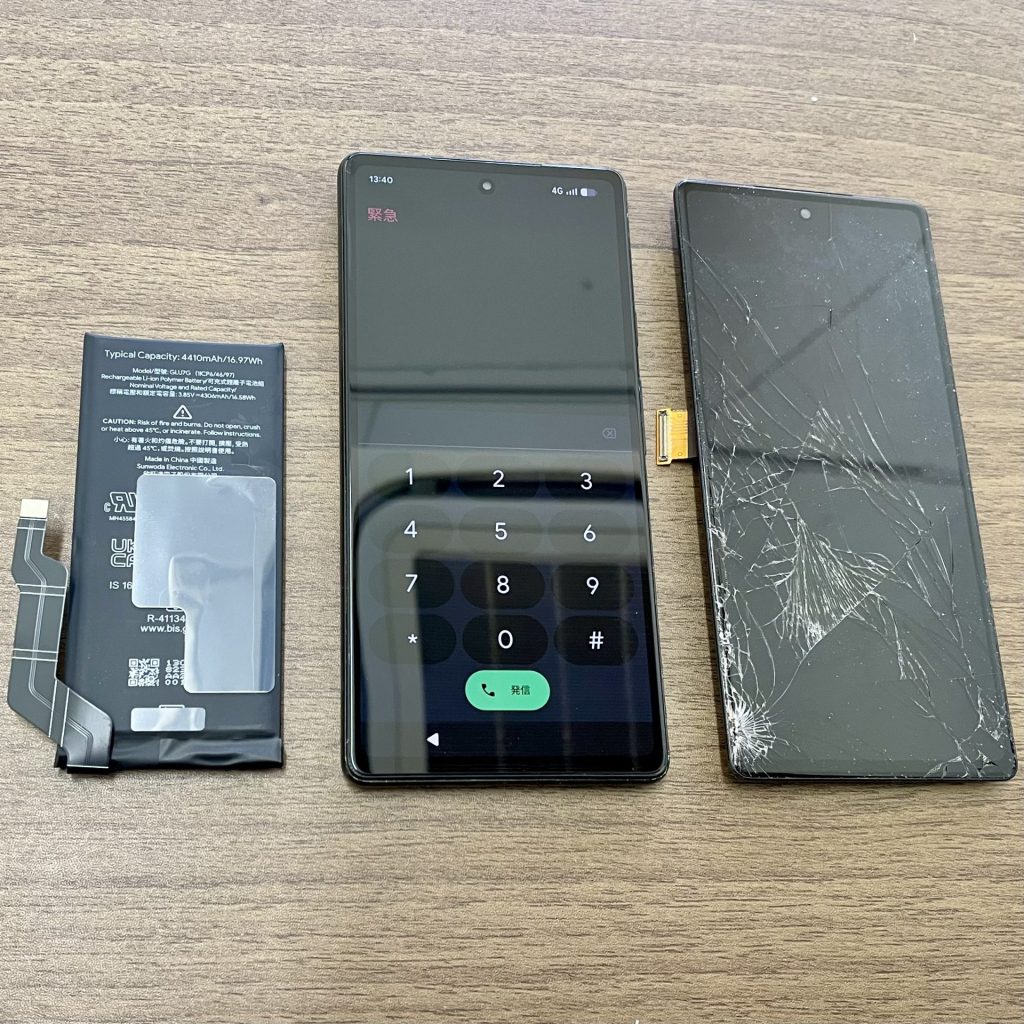 Google Pixel 6a 画面、バッテリー交換修理