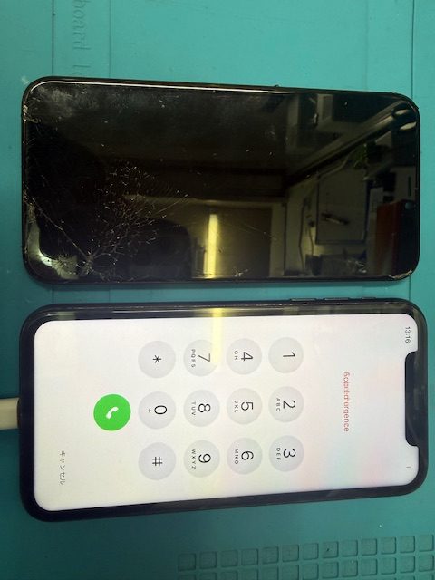 iPhone11フロントパネル(重度)修理のご依頼!