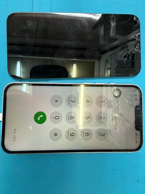 iPhone13フロントパネル(重度)修理のご依頼!