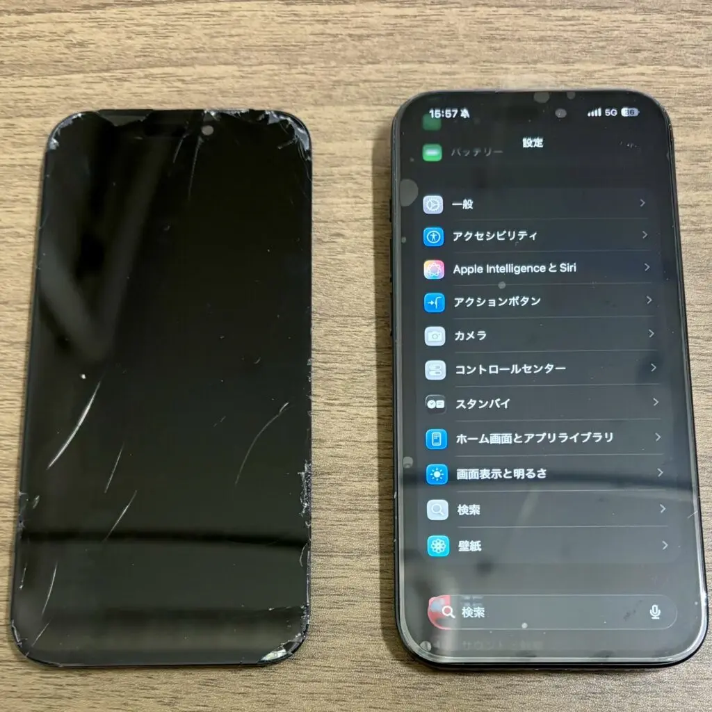iPhone 15 Pro 画面割れ故障の修理！｜iPhone修理スマホ修理堂